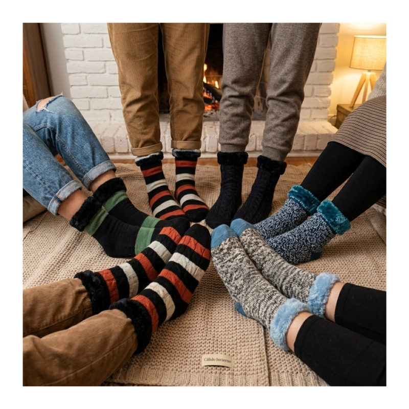 PACK 6 CALCETINES TÉRMICOS CHIPORRO LARGOS GRUESOS DE INVIERNO SURTIDO - 5
