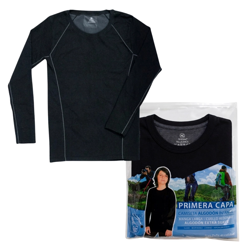 POLERA PRIMERA CAPA TÉRMICA ALGODÓN INFANTIL NIÑOS JUVENIL - 2