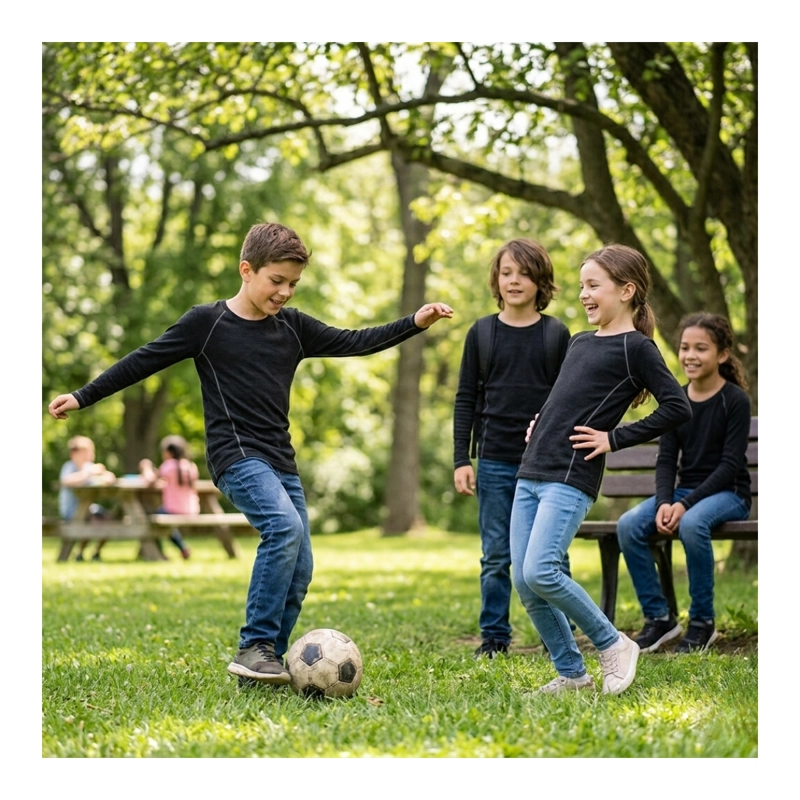 POLERA PRIMERA CAPA TÉRMICA ALGODÓN INFANTIL NIÑOS JUVENIL - 7