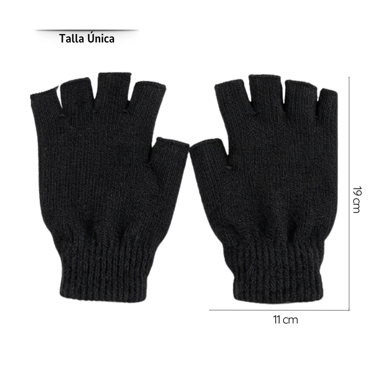 SET TÉRMICO UNISEX GORRO, GUANTES DE LANA SIN DEDOS Y OREJERA DE POLAR - 4