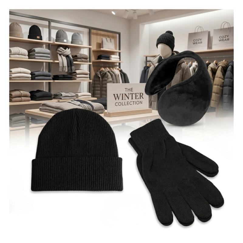 SET TÉRMICO UNISEX GORRO, GUANTES DE LANA Y OREJERA DE POLAR - 6