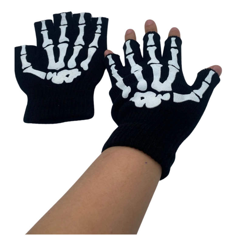 GUANTES SIN DEDOS TÁCTICOS CALAVERA - BICICLETA MOTO GYM UNISEX - 5