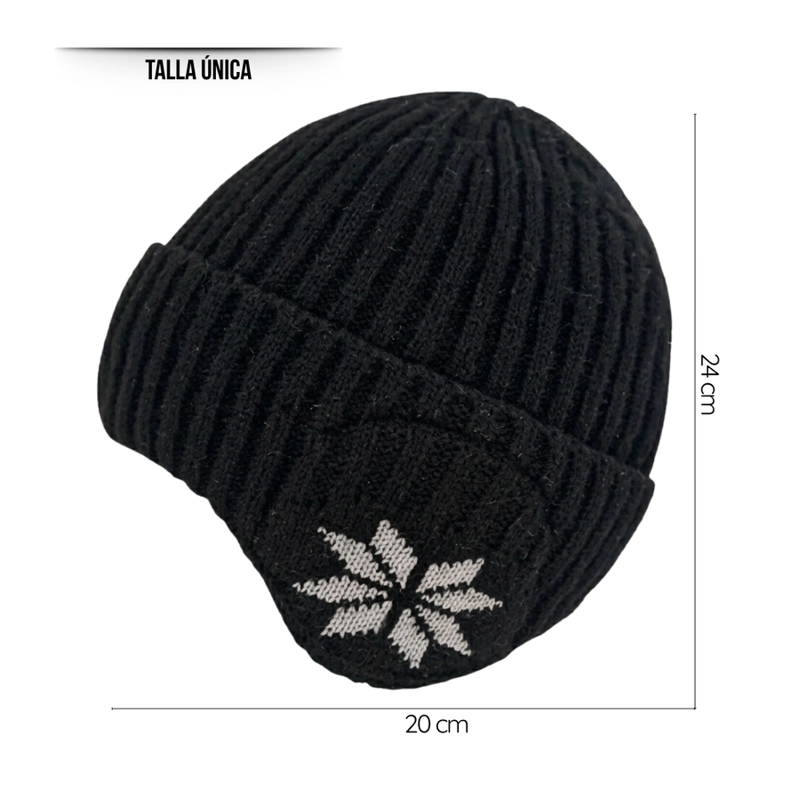 GORRO BEANIE DE LANA ADULTO CON CUBRE OREJAS UNISEX SURTIDOS - 3