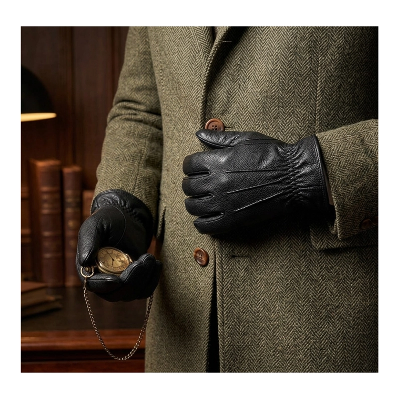 GUANTES DE CUERO SINTÉTICO PREMIUM PARA INVIERNO - TÉRMICOS Y ELEGANTES - 8