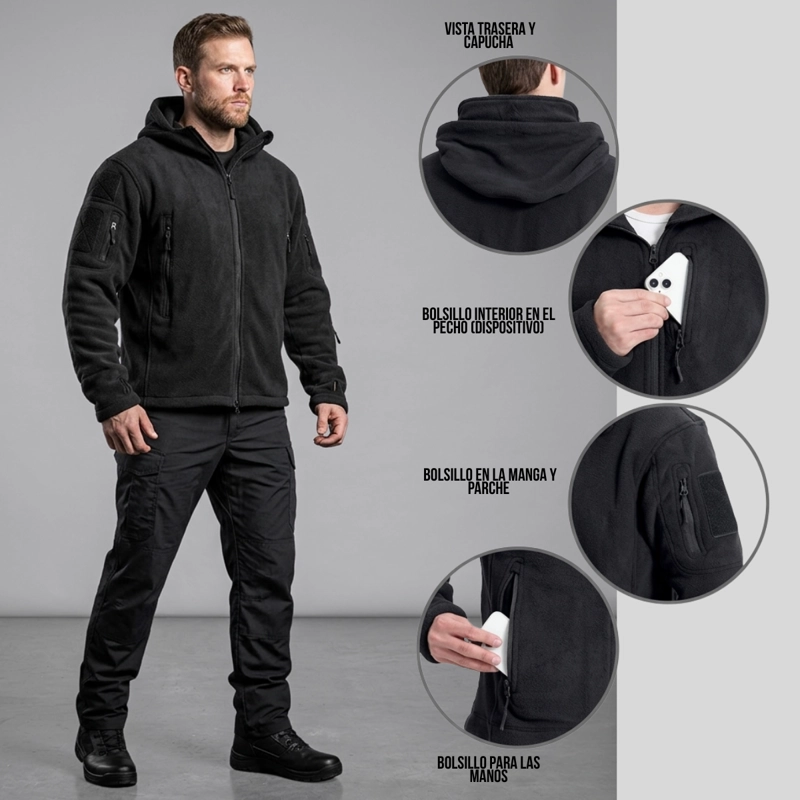 POLAR CHAQUETA POLERÓN MICROPOLAR TÁCTICO INVIERNO - 5