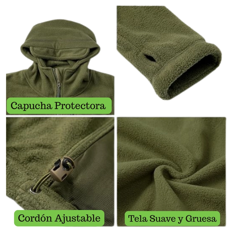 POLAR CHAQUETA POLERÓN MICROPOLAR TÁCTICO INVIERNO - 9