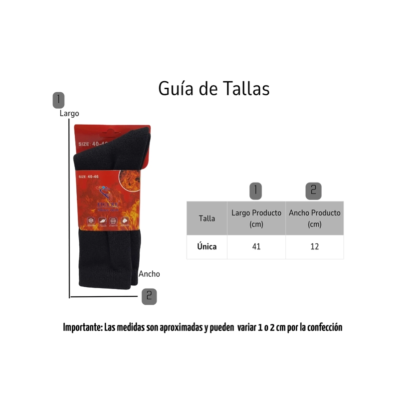 PACK 4 CALCETINES TÉRMICOS POLAR GRUESOS TERCIOPELO SUAVES - 7