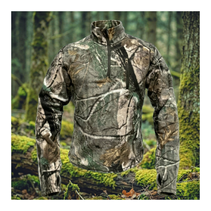 POLERON POLAR DE CAZA CON CIERRE HOMBRE TE RMICO CAMUFLADO - 6