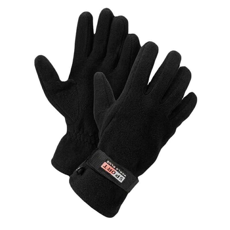 GUANTES FORRO POLAR AJUSTABLE SPORT WORLD BLUE ESTILO POLAR - 3