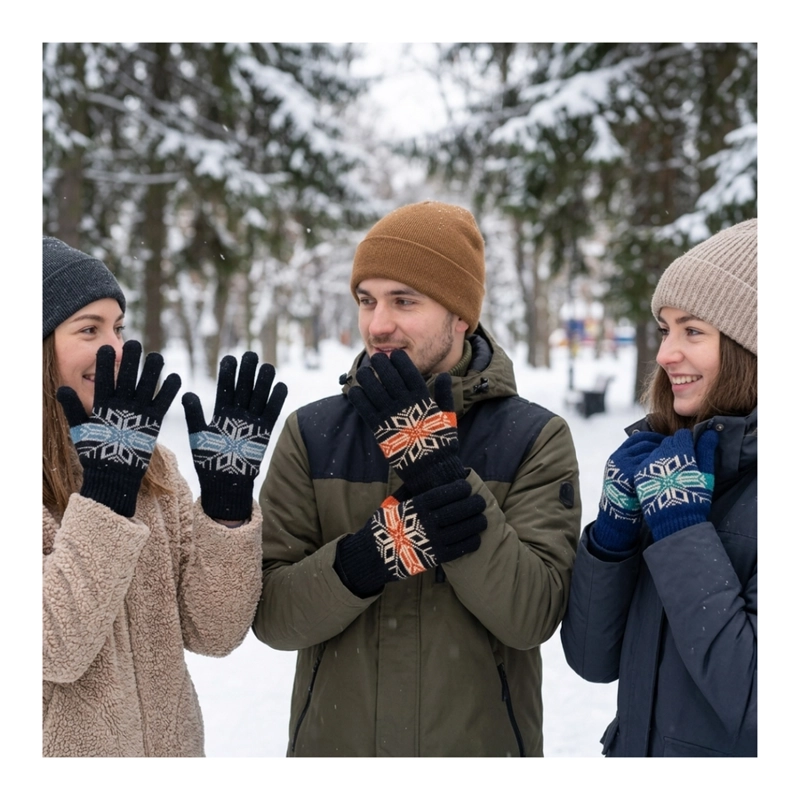 PACK 3 GUANTES DE LANA TÉRMICO CON CHIPORRO SURTIDOS - 9