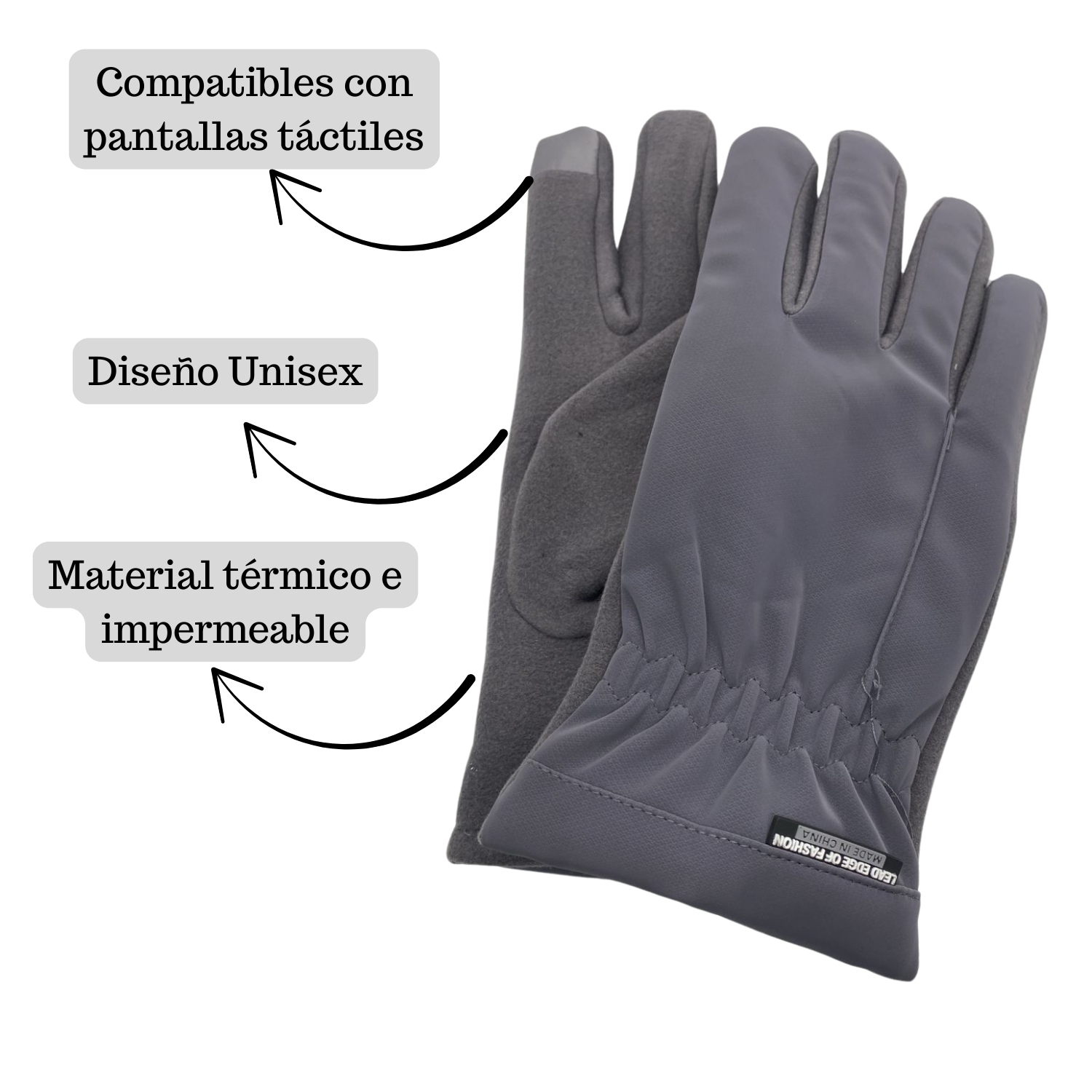PACK 3 GUANTES TÉRMICOS CICLISMO DE IMPERMEABLES PANTALLA TÁCTIL - 2