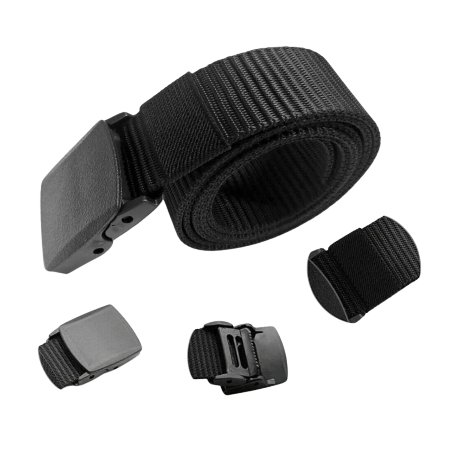 CINTURÓN NYLON LONA TÁCTICO AJUSTABLE HEBILLA DE PLÁSTICO - 2