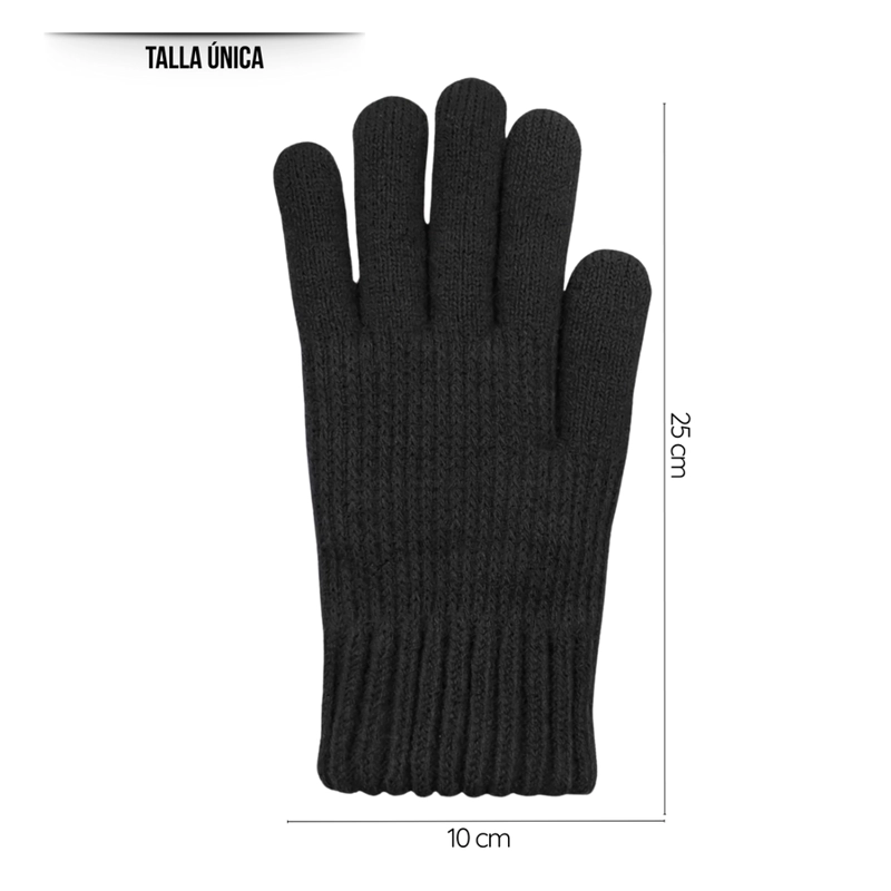 PACK 3 GUANTES DE LANA TÉRMICO PARA EL FRÍO CON CHIPORRO - 3