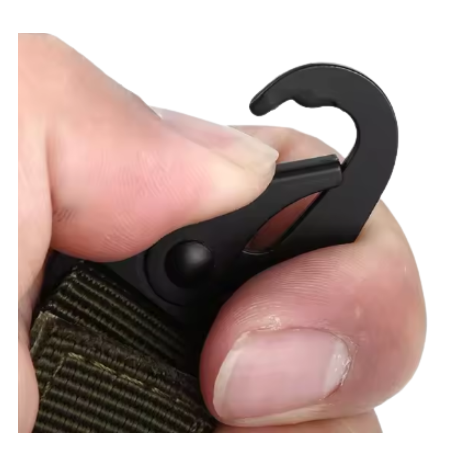 LLAVERO MOSQUETON TÁCTICO MILITAR SIST MOLLE VELCRO VERDE MILITAR - 3