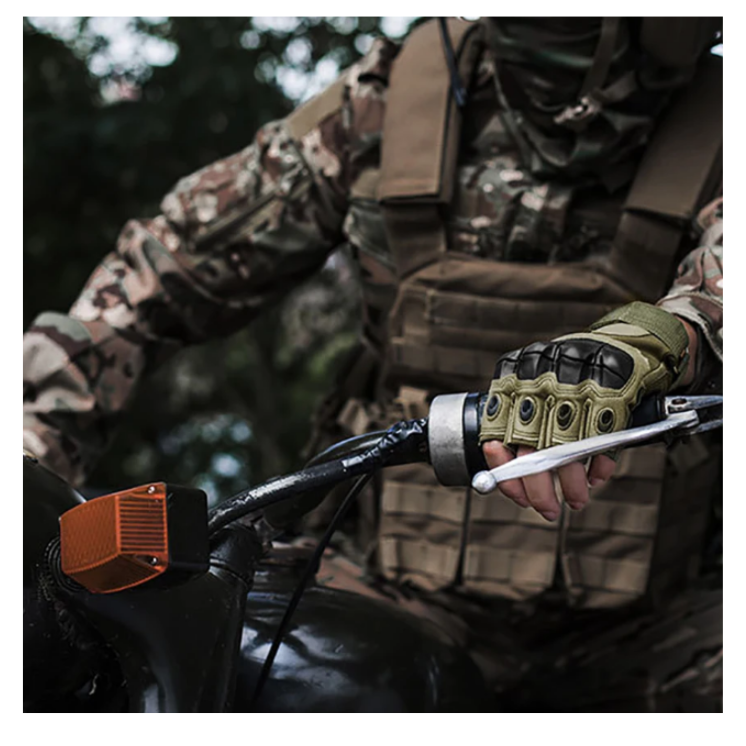 GUANTE CORTO TÁCTICO MILITAR MOTO BICICLETA AIRSOFT - 5