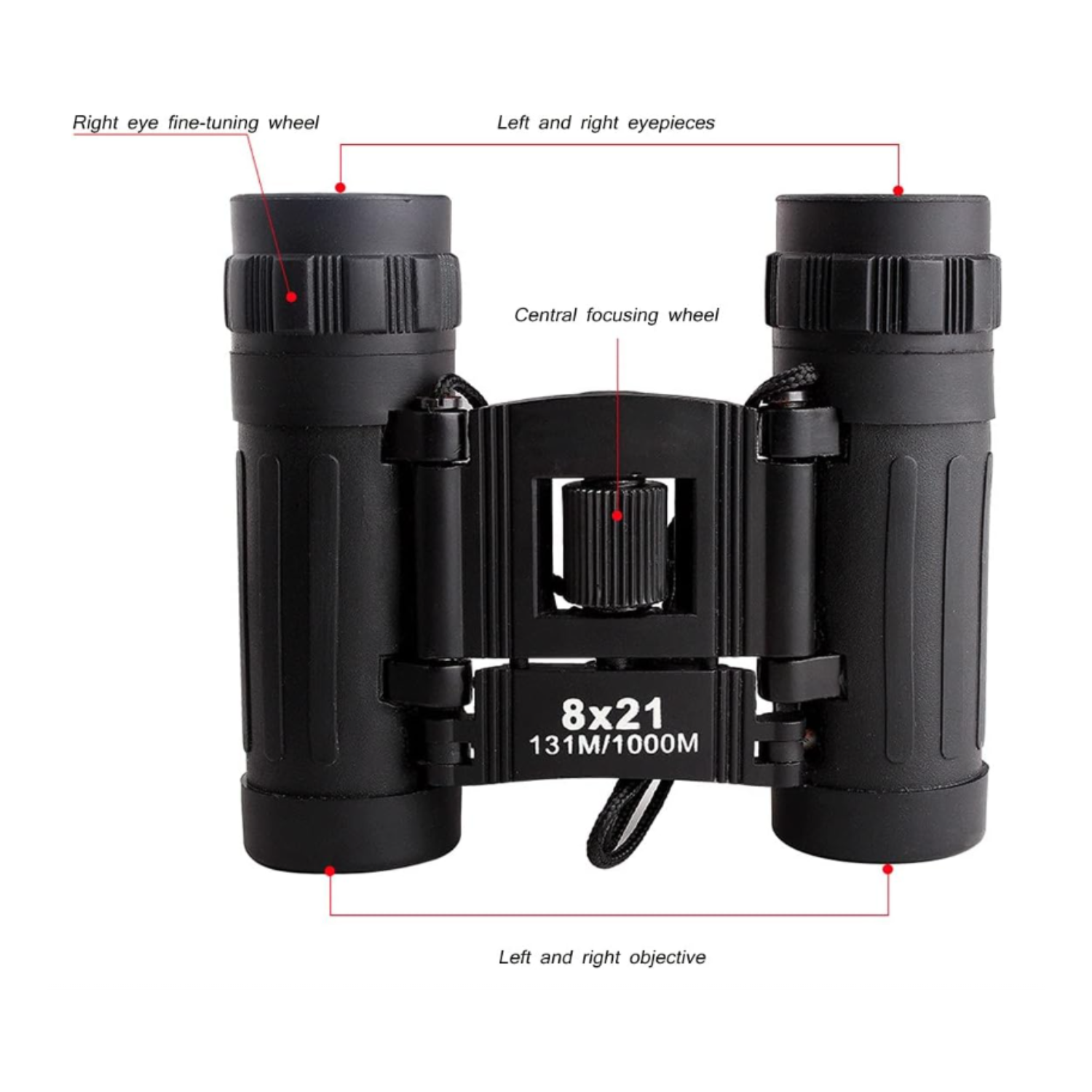 BINOCULAR COMET PEQUEÑO 8X21 IMPERMEABLE CAMPING SENDERISMO - 4