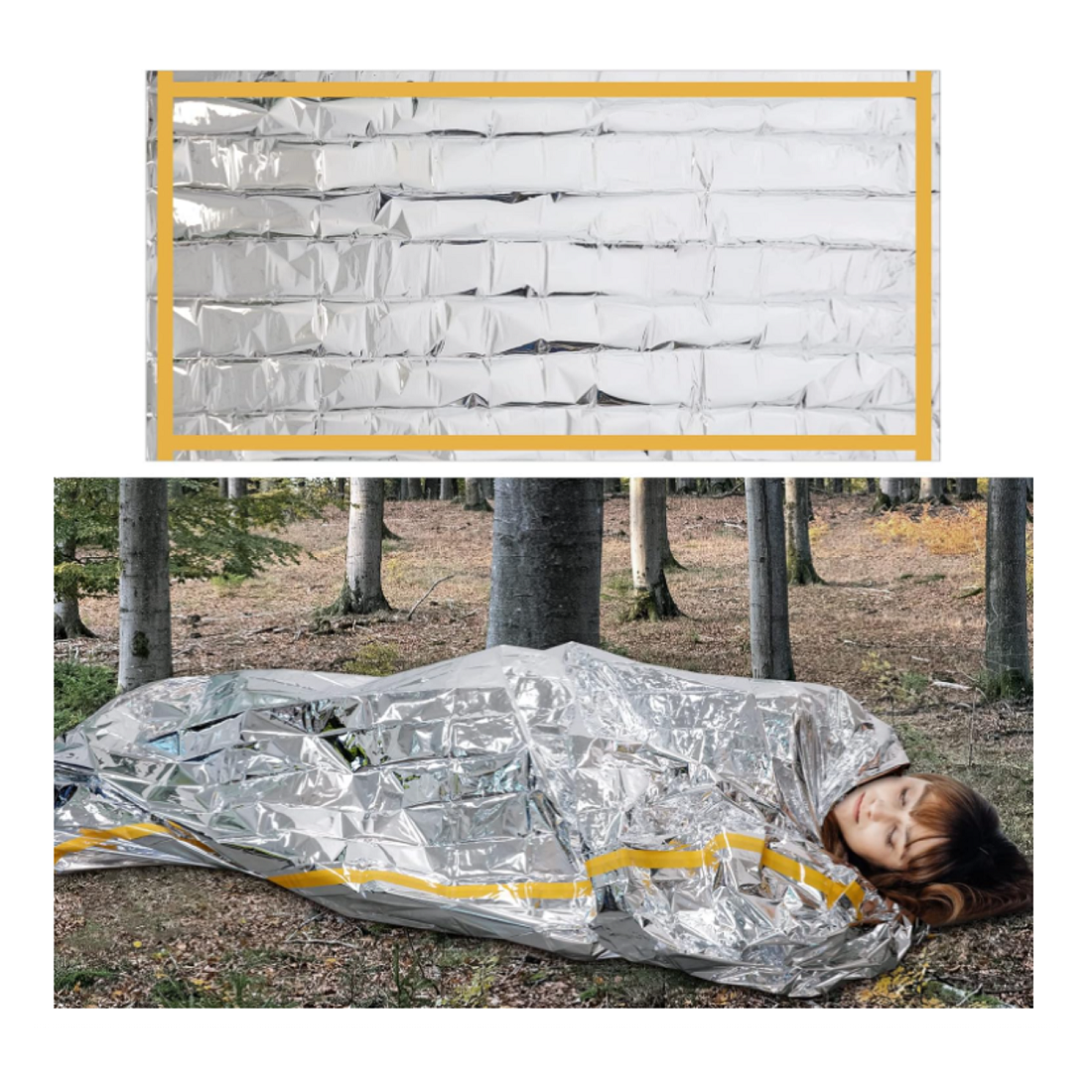 SACO DE DORMIR REFLECTANTE EMERGENCIA WATERPROOF - 6