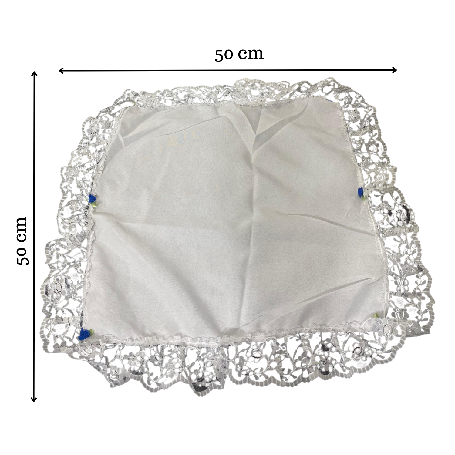 PACK 4 PAÑUELOS DE CUECA CON VELO EN COLOR BLANCO FIESTAS PATRIAS - 7