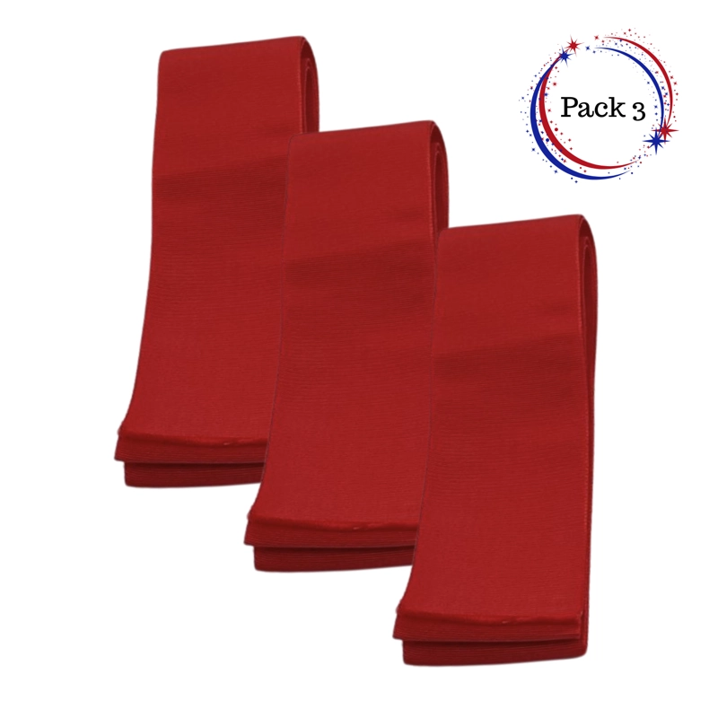 PACK 3 FAJAS NORTINO LANA EN COLOR ROJO BAILES TÍPICOS CHILENOS - 1