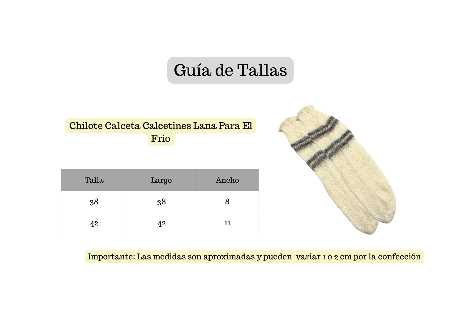 PACK 3 CHILOTE CALCETA CALCETINES LANA PARA EL FRIO - 3
