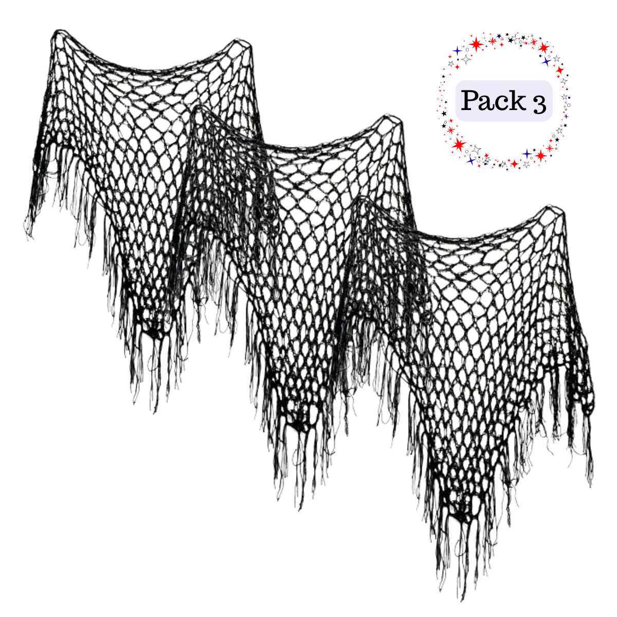 PACK 3 PUNTILLA CHAL TRAJE TIPICO CHILOTE NIÑA TALLA GRANDE - 1
