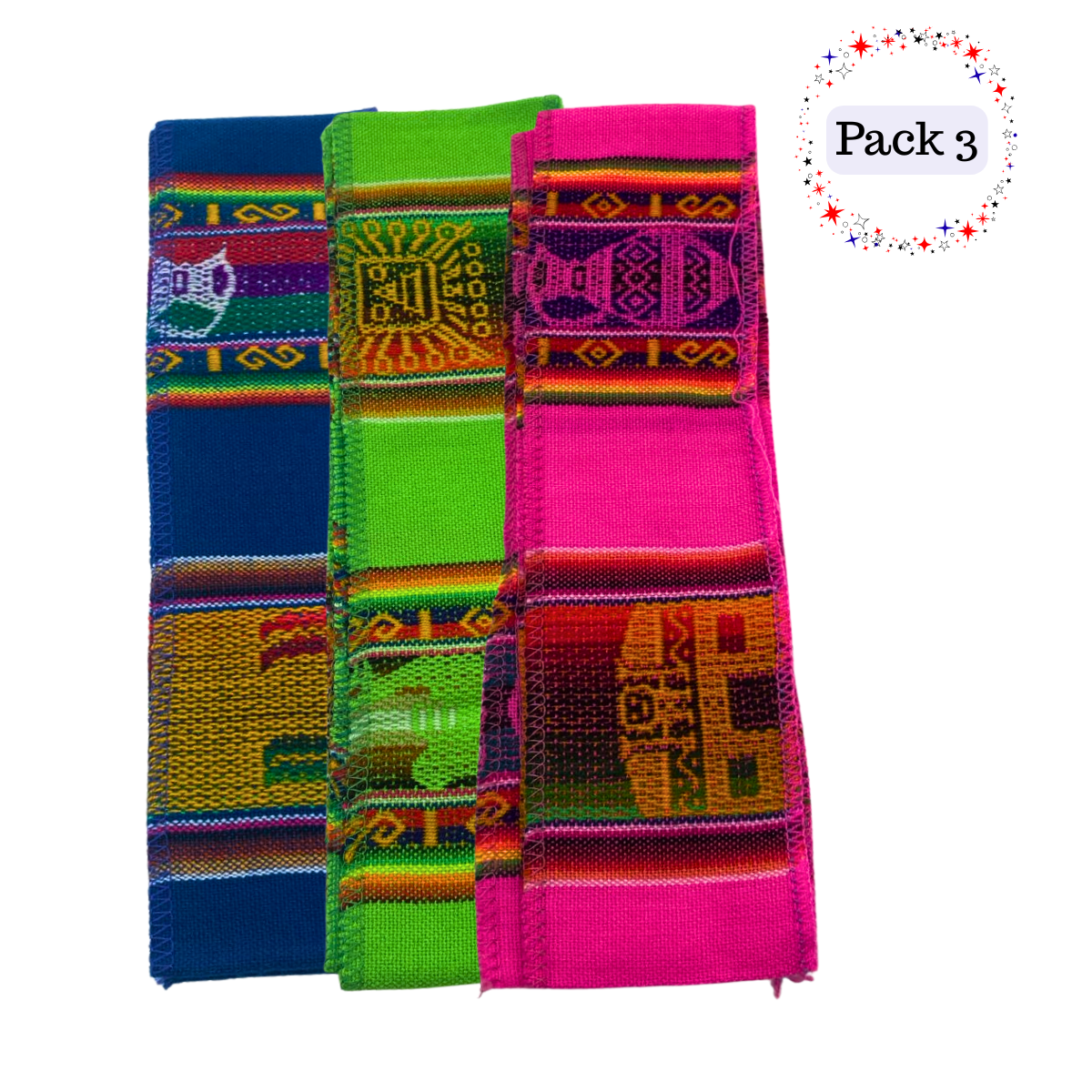 PACK 3 FAJAS NORTINO LANA PARA BAILES TIPICOS CHILENOS PATRIAS - 1