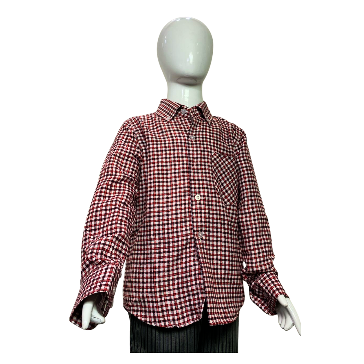 CAMISA CUADRILLE PARA TRAJE HUASO NIÑO Y JUVENIL BLANCO ROJO - 2