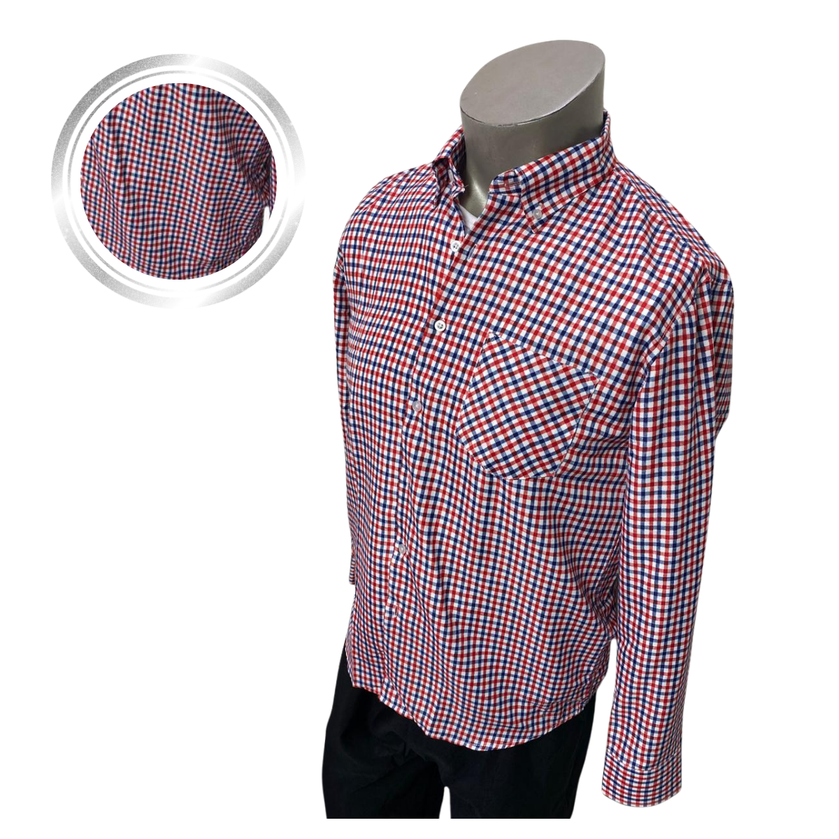 CAMISA CUADRILLE TRAJE HUASO HOMBRE FIESTAS PATRIAS TRICOLOR - 1