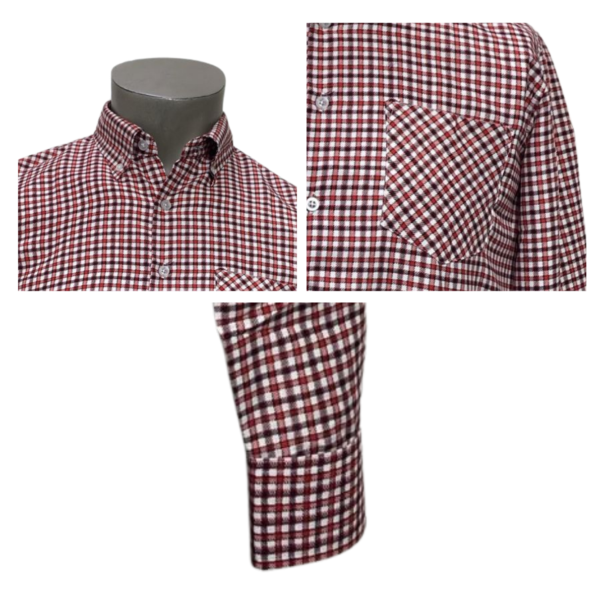 CAMISA CUADRILLE PARA TRAJE HUASO HOMBRE FIESTAS PATRIAS BLANCO ROJO - 4