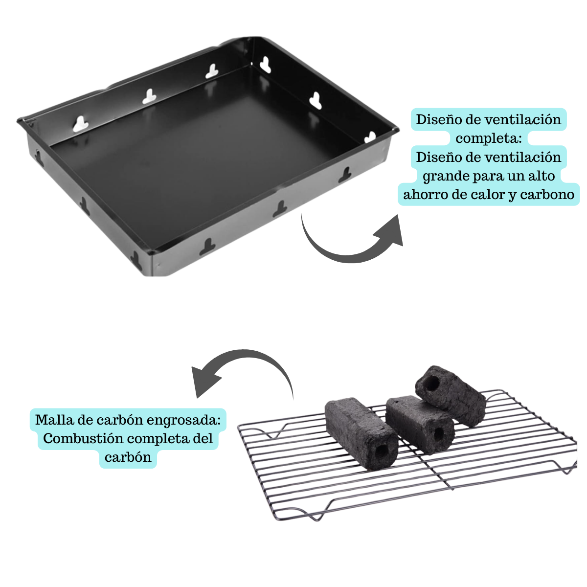 PARRILLA BARBACOA PORTATIL CAMPING + SET DE REGALO - 5