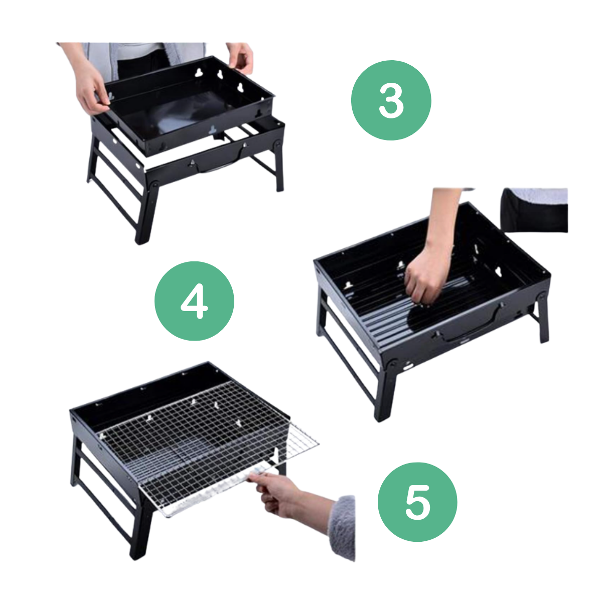 PARRILLA BARBACOA PORTATIL CAMPING + SET DE REGALO - 7