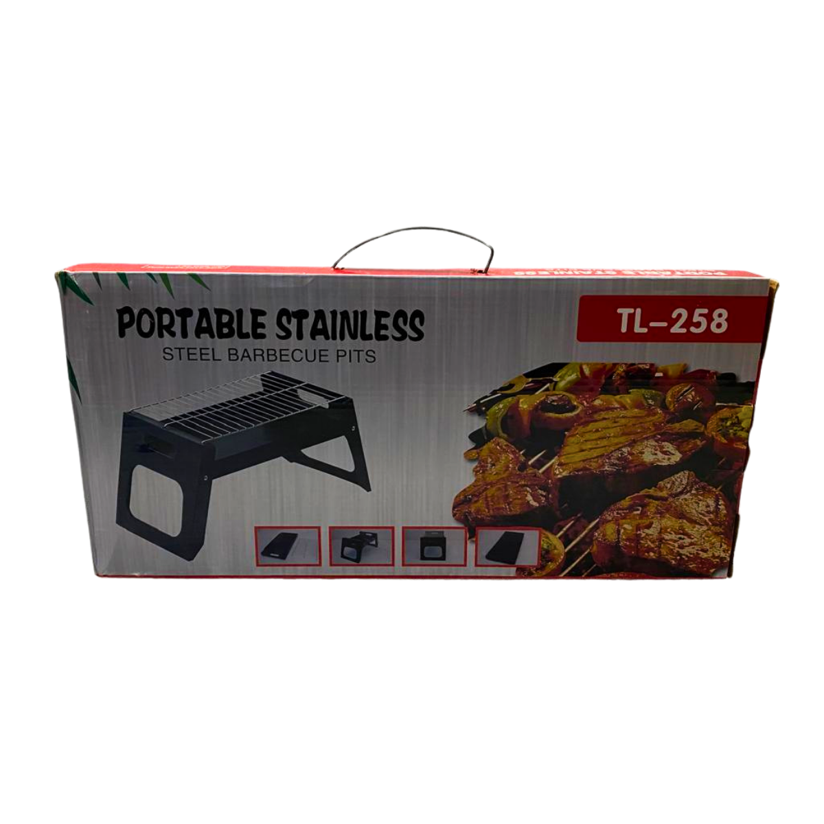 PARRILLA PORTABLE STAINLESS AL AIRE LIBRE + SET DE UTENSILIOS (OBSEQUIO) - 3