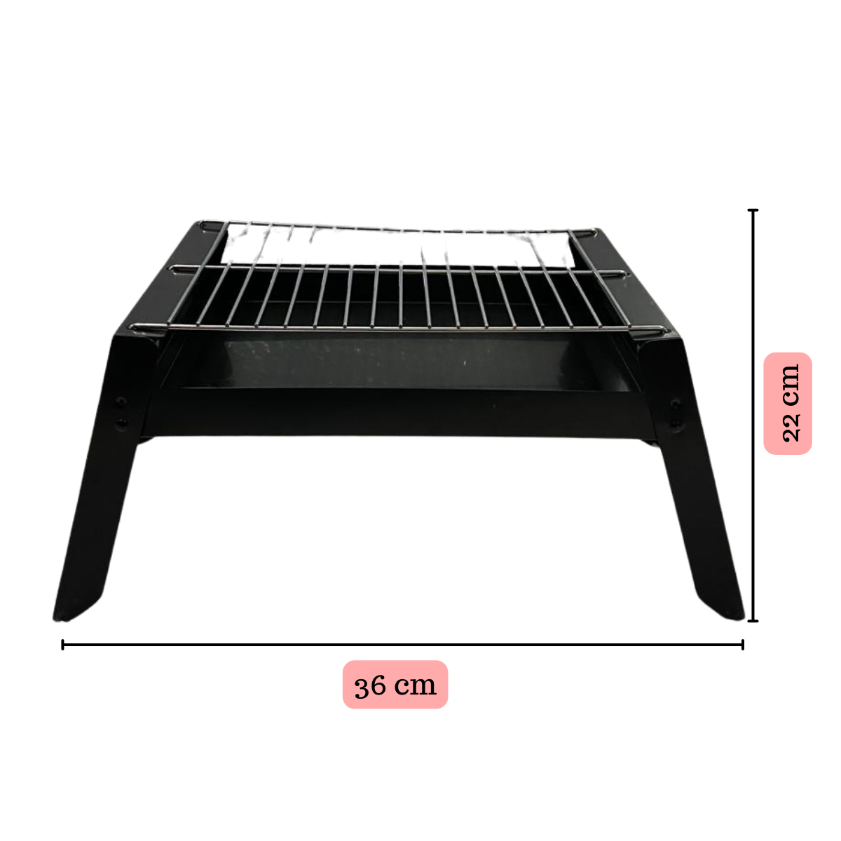 PARRILLA PORTABLE STAINLESS AL AIRE LIBRE + SET DE UTENSILIOS (OBSEQUIO) - 4