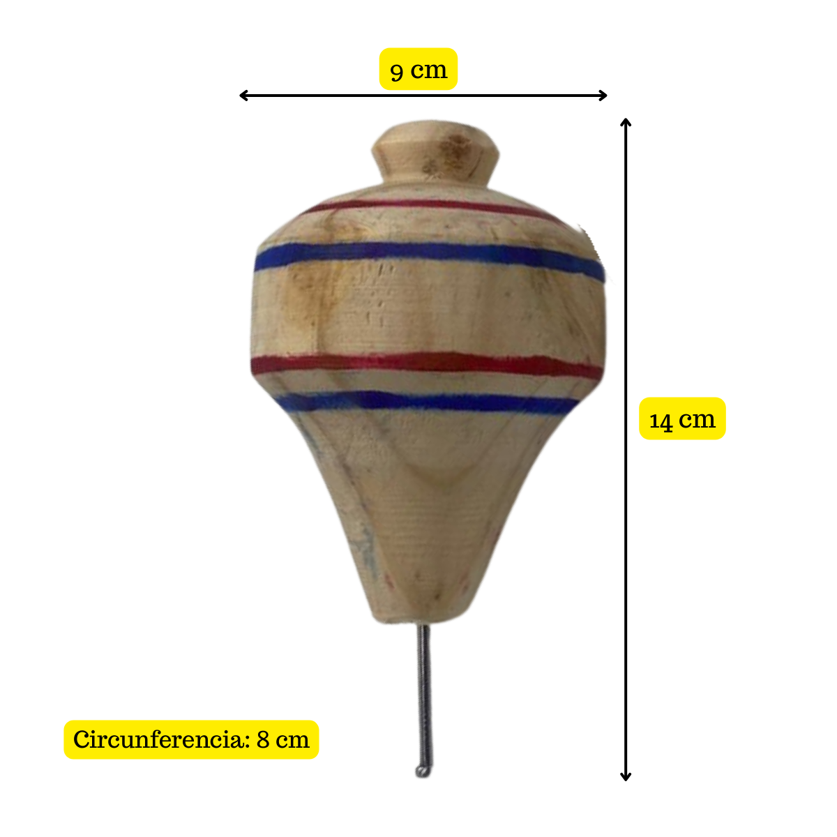 PACK TROMPO MAS EMBOQUE DE MADERA JUEGO TRADICIONAL CHILE - 5