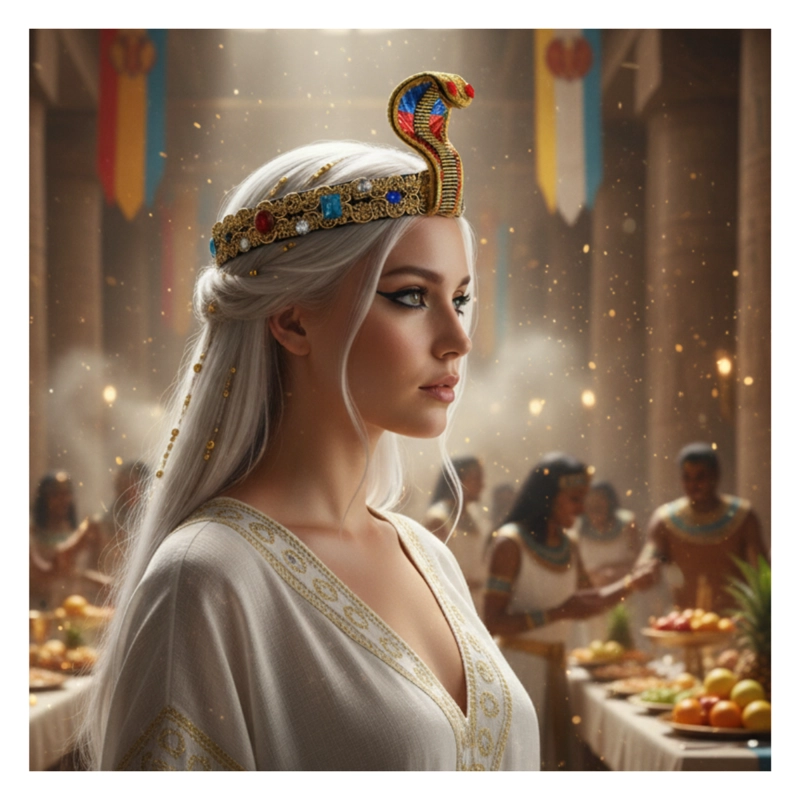 2 TOCADOS CLEOPATRA REINA EGIPCIA CINTILLO HALLOWEEN 2025 - 6