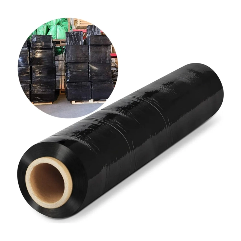 ALUSA INDUSTRIAL MUDANZA 3KG FILM PLASTICO NEGRO DE EMBALAJE - 1