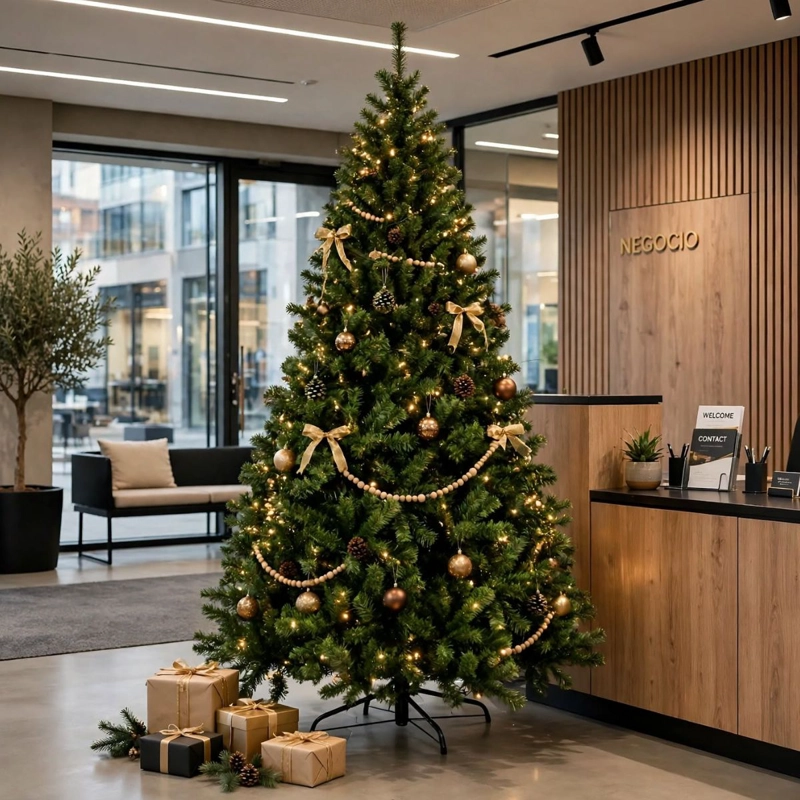 ARBOL DE NAVIDAD PREMIUM FRONDOSO 210 CM PINO DE NAVIDAD COLOR VERDE CLASICO - 5