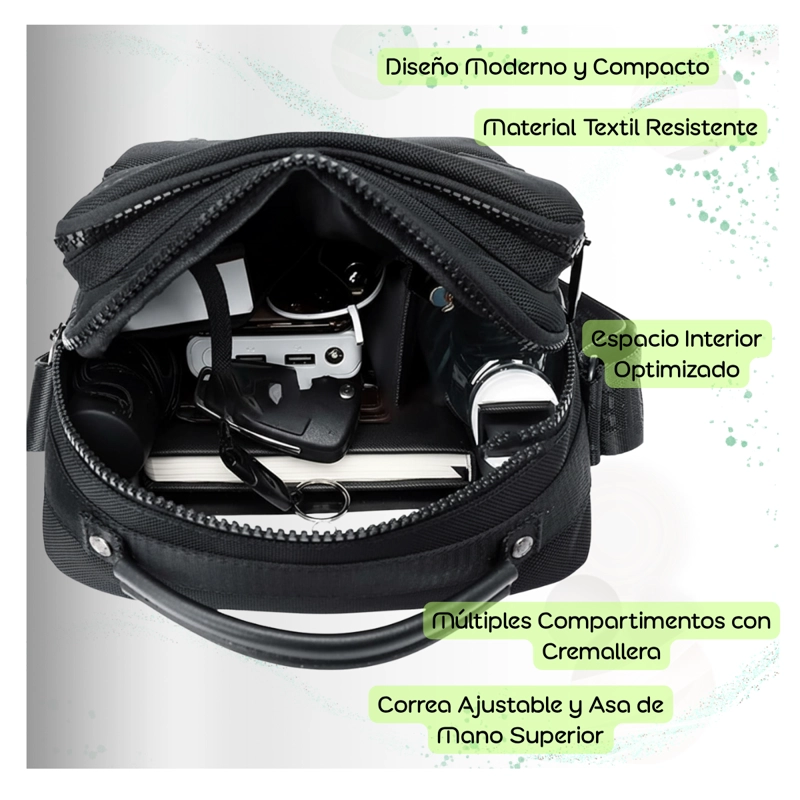 BOLSO DE HOMBRO OXFORD PARA HOMBRES MOCHILA DE MODA BOLSO CRUZADO CASUAL - 3