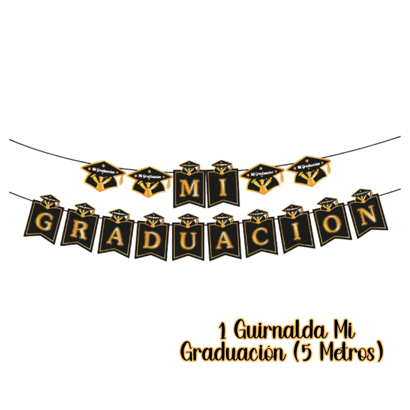 SET GRADUACION JUVENIL GLOBOS BIRRETES CELEBRACION - 5