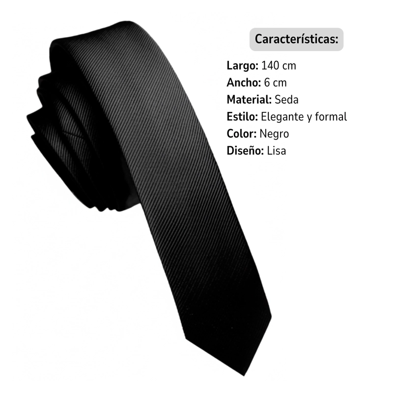 CORBATA DE HOMBRE ESTILO ELEGANTE FORMAL VESTUARIO SEGURIDAD 140 CM - 3