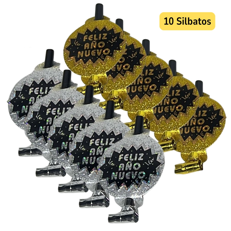 KIT PREMIUM COTILLON AÑO NUEVO CON GLOBOS 36 PIEZAS - 2