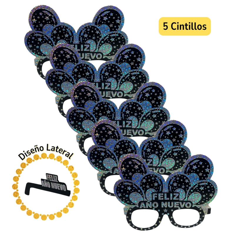 KIT PREMIUM COTILLON AÑO NUEVO CON GLOBOS 38 PIEZAS - 2