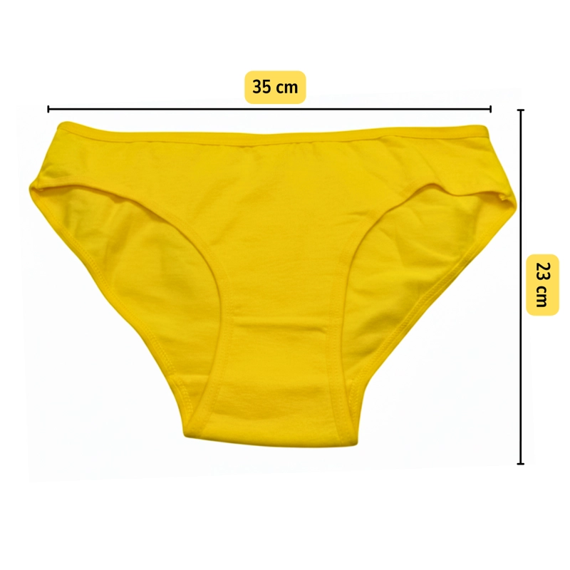 PANTALETAS CALZON CALZONCILLO AMARILLO TALLA XL MUJER 95% ALGODON Y 5% SPANDEX - 5