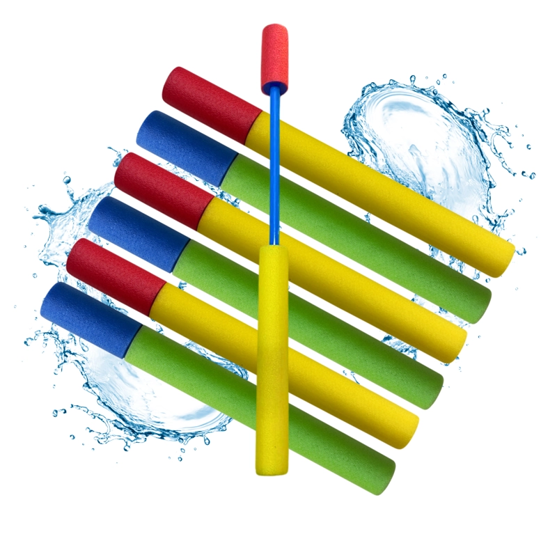 PACK 6 UNIDADES PISTOLA LANZA AGUA ESPUMA VERANO PISCINA 30 CM - 4