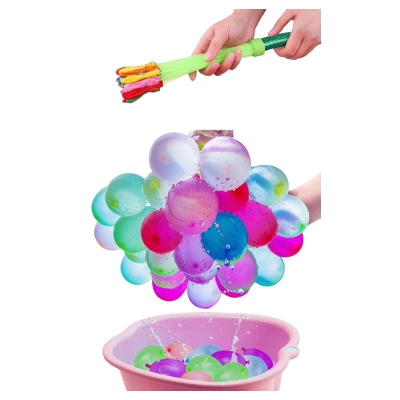 SET 10 RACIMOS DE BOMBITAS DE AGUA + ADAPTADOR VERANO - 7
