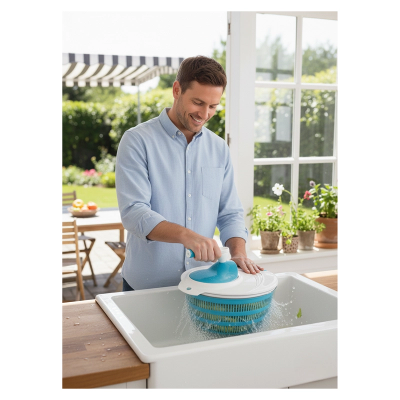 CENTRIFUGADOR SECADORA DE LECHUGA ESCURRIDOR DE VERDURAS PREMIUM - 2