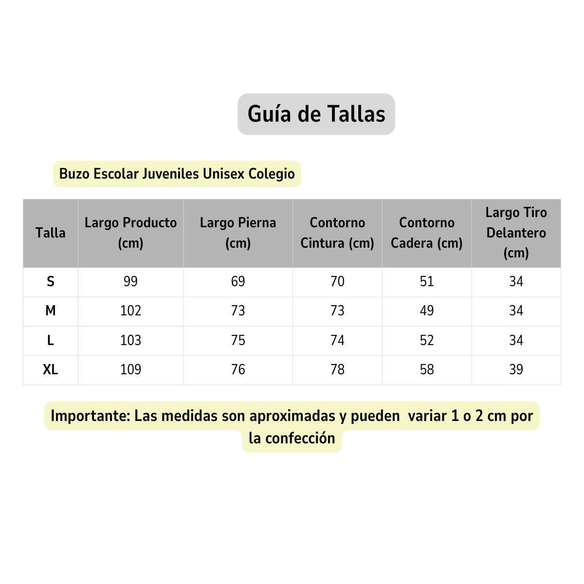 BUZO ESCOLAR JUVENILES TALLA S-XL UNISEX COLEGIO - 5