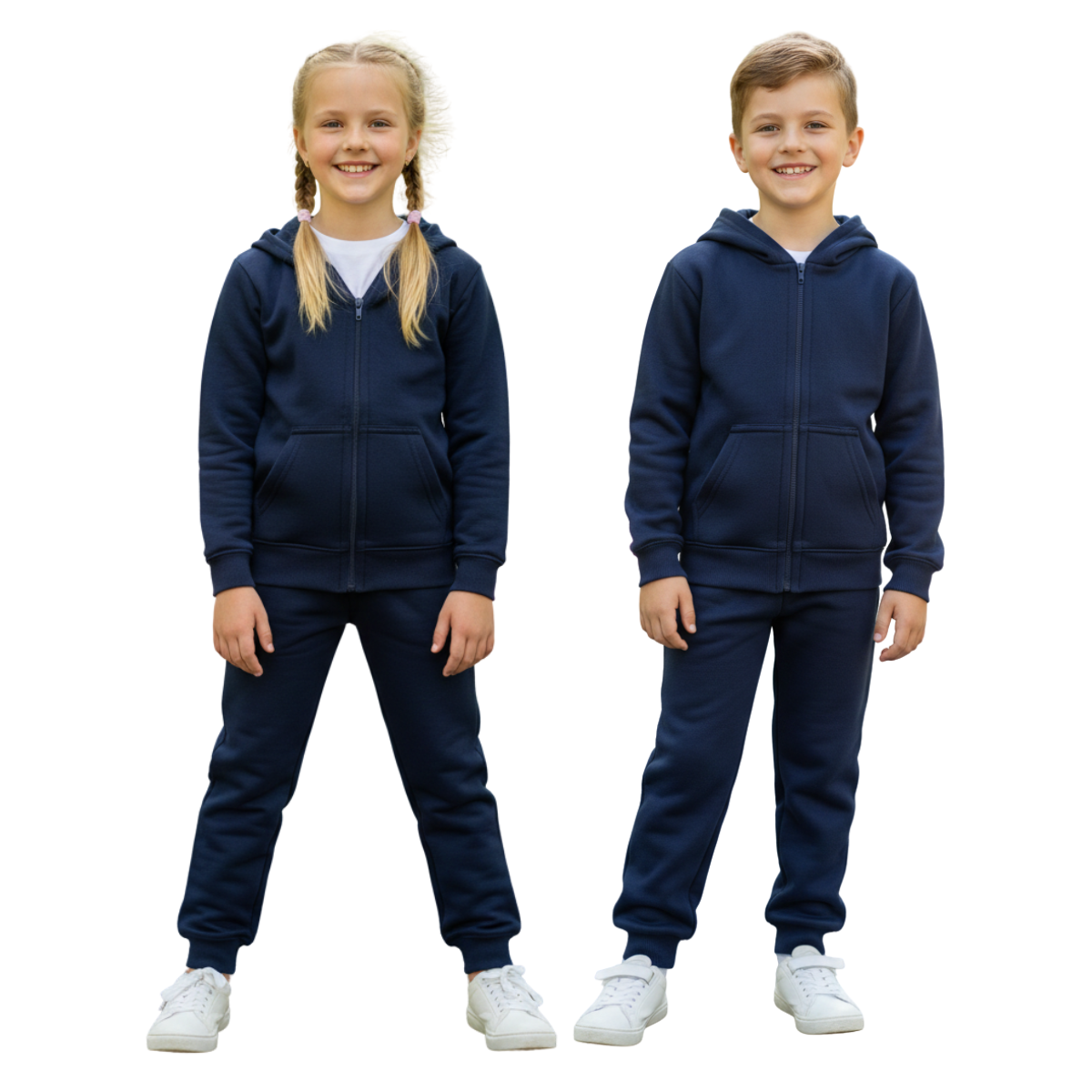 CONJUNTO BUZO PANTALON Y POLERON DE ALGODON ESCOLAR UNISEX - 1