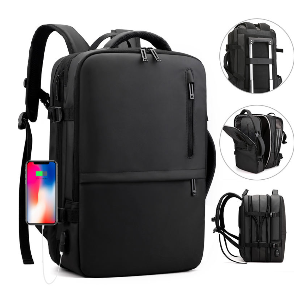 MOCHILA BOLSO EXPANDIBLE 5 COMPARTIMIENTOS, 4 CIERRES - 4
