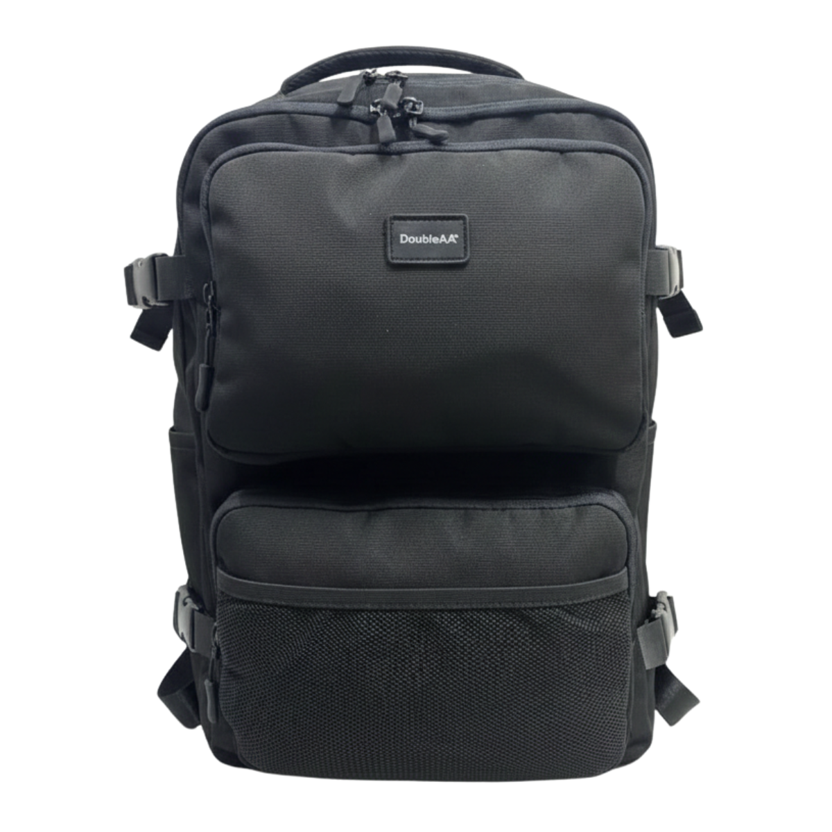 MOCHILA ESCOLAR REFORZADA NEGRA AZUL GRAN CAPACIDAD Y MULTIBOLSILLOS INCLUYE PUERTO USB - CABLE - 2